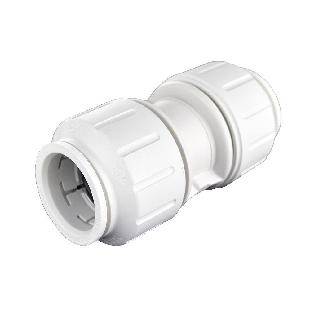 John Guest White Push-to-Connect Plastic Coupling 
