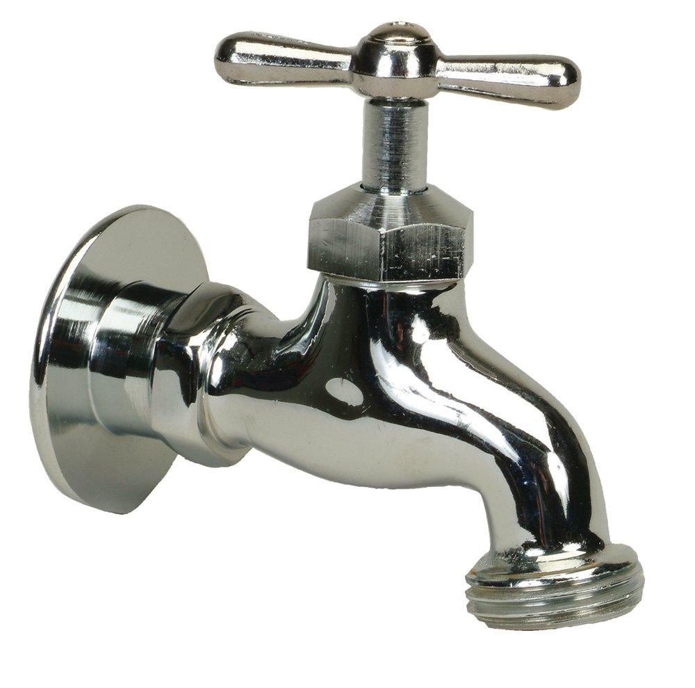 PROFLO&reg; Polished Chrome Single Cross Handle Laundry Faucet 