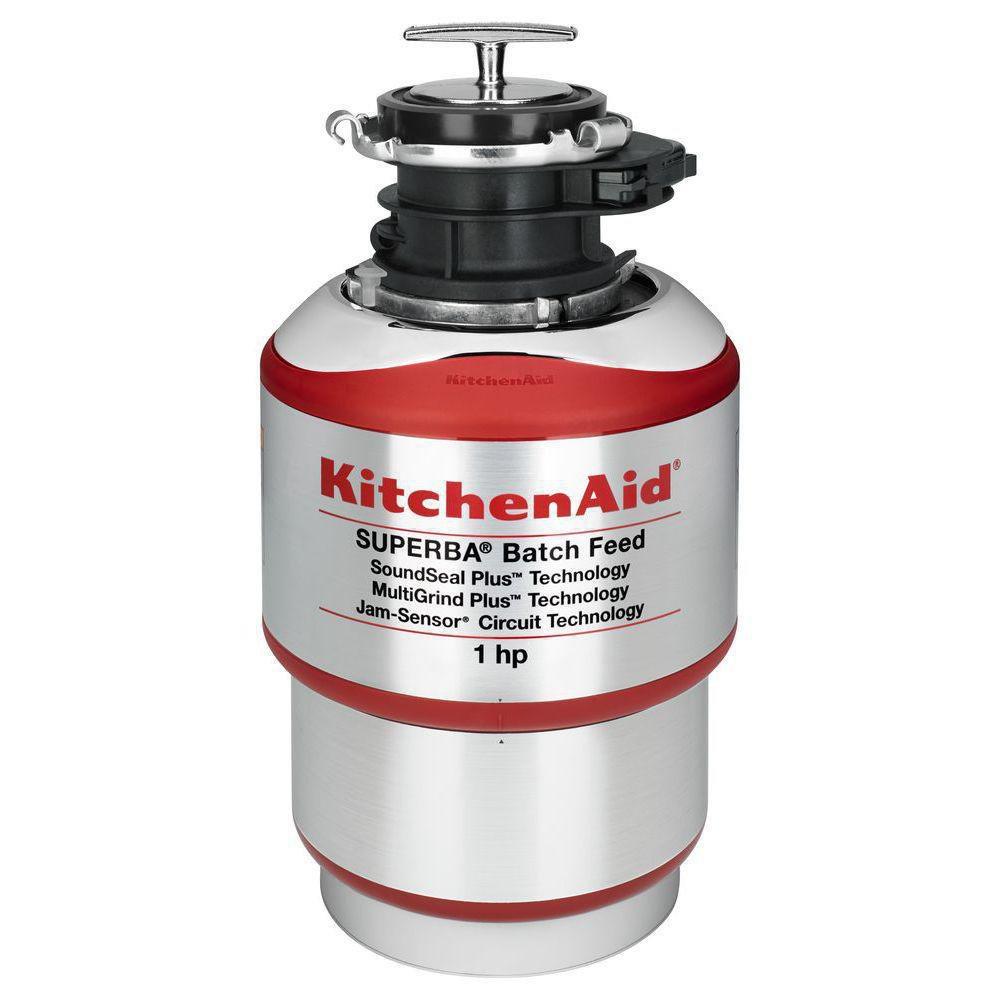 KitchenAid Red Batch Feed Garbage Disposal 