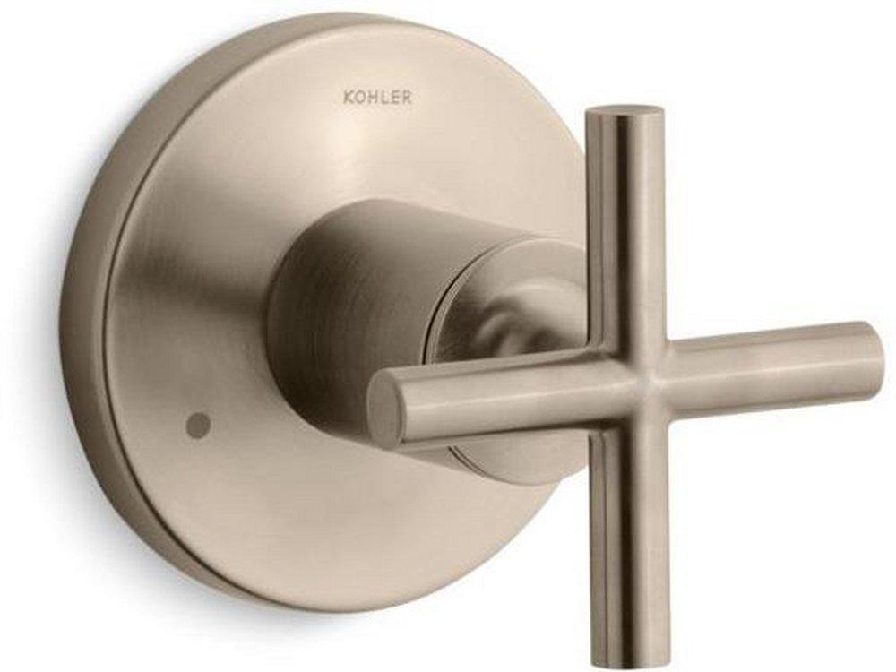 KOHLER Vibrant&reg; Brushed Bronze Transfer Valve Trim Only with Single Cross Handle 