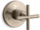 KOHLER Vibrant&reg; Brushed Bronze Transfer Valve Trim Only with Single Cross Handle 