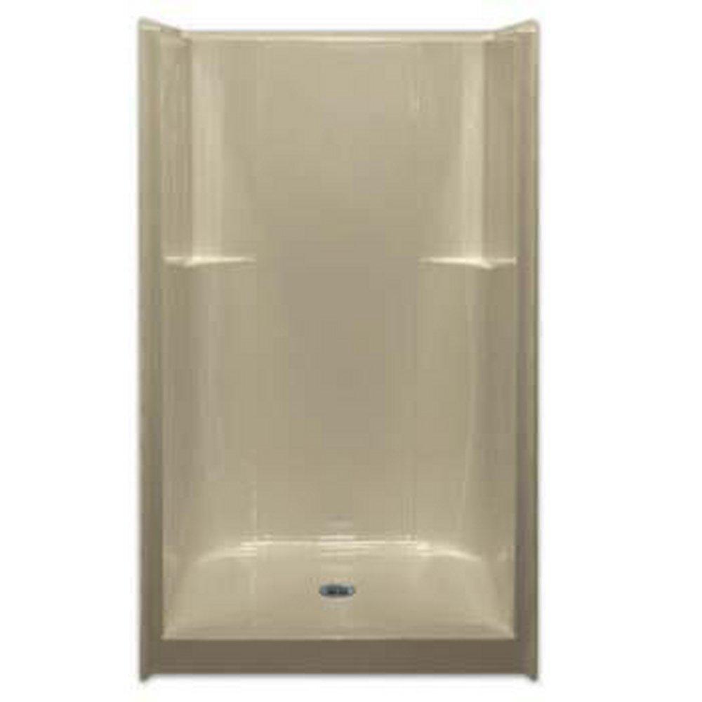 Aquarius Industries White 42 x 36 in. Fiberglass Reinforced Plastic Shower with Pump Location 3 Tub Guard 