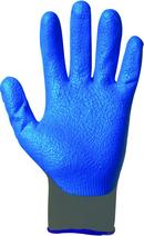 Size XXL Rubber Spandex Dipped and Coated Glove in Black and Blue (Pair of 11)