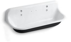 4 ft. Cast Iron Wash Service Sink White