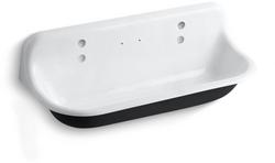4 ft. Cast Iron Wash Service Sink White