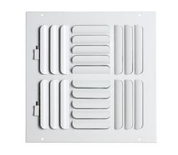 6 x 6 in. 4-Way Stamped Steel Curved Blade Ceiling & Sidewall Register in White