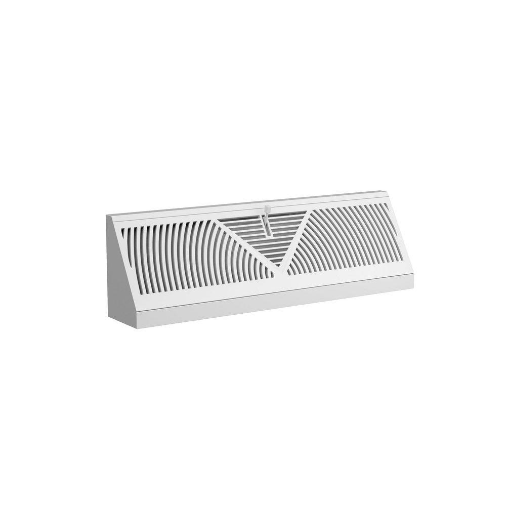 PROSELECT® White Residential Baseboard Diffuser in White Steel 