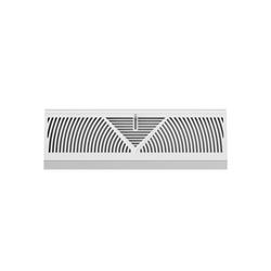 3/4 x 1-1/5 in. Residential Baseboard Diffuser in White Steel
