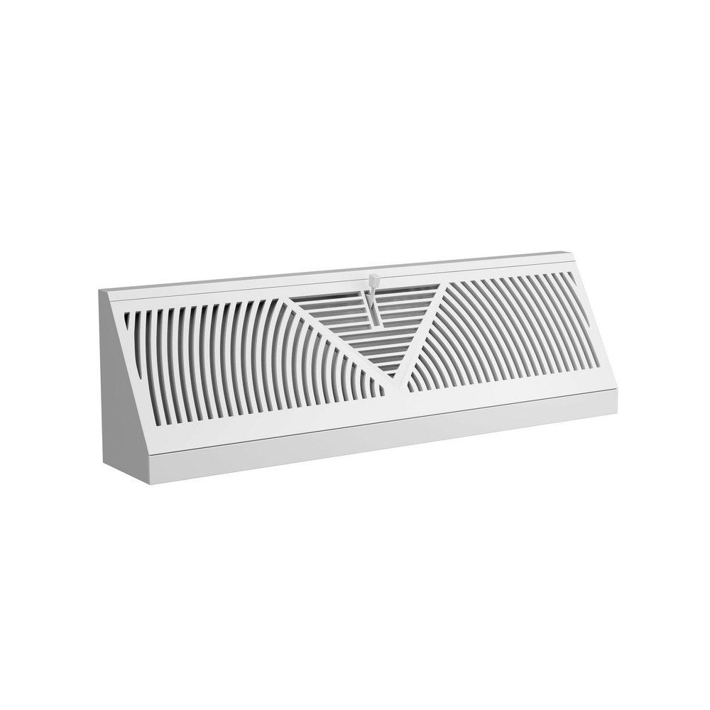 PROSELECT® White Residential Baseboard Diffuser in Brown Steel 