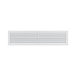 30 x 6 in. Residential 1-way Stamped Fin Baseboard Return Grille in White Steel