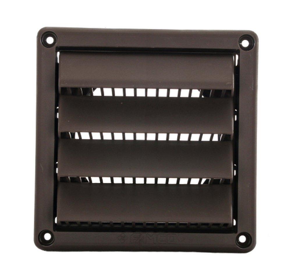 FAMCO&reg; Brown 6 in. Fixed Plastic Wall Vent With Louver 
