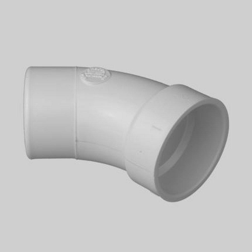 DiversiTech&reg; White Hub x Spigot DWV and Street PVC 45 Degree Elbow 