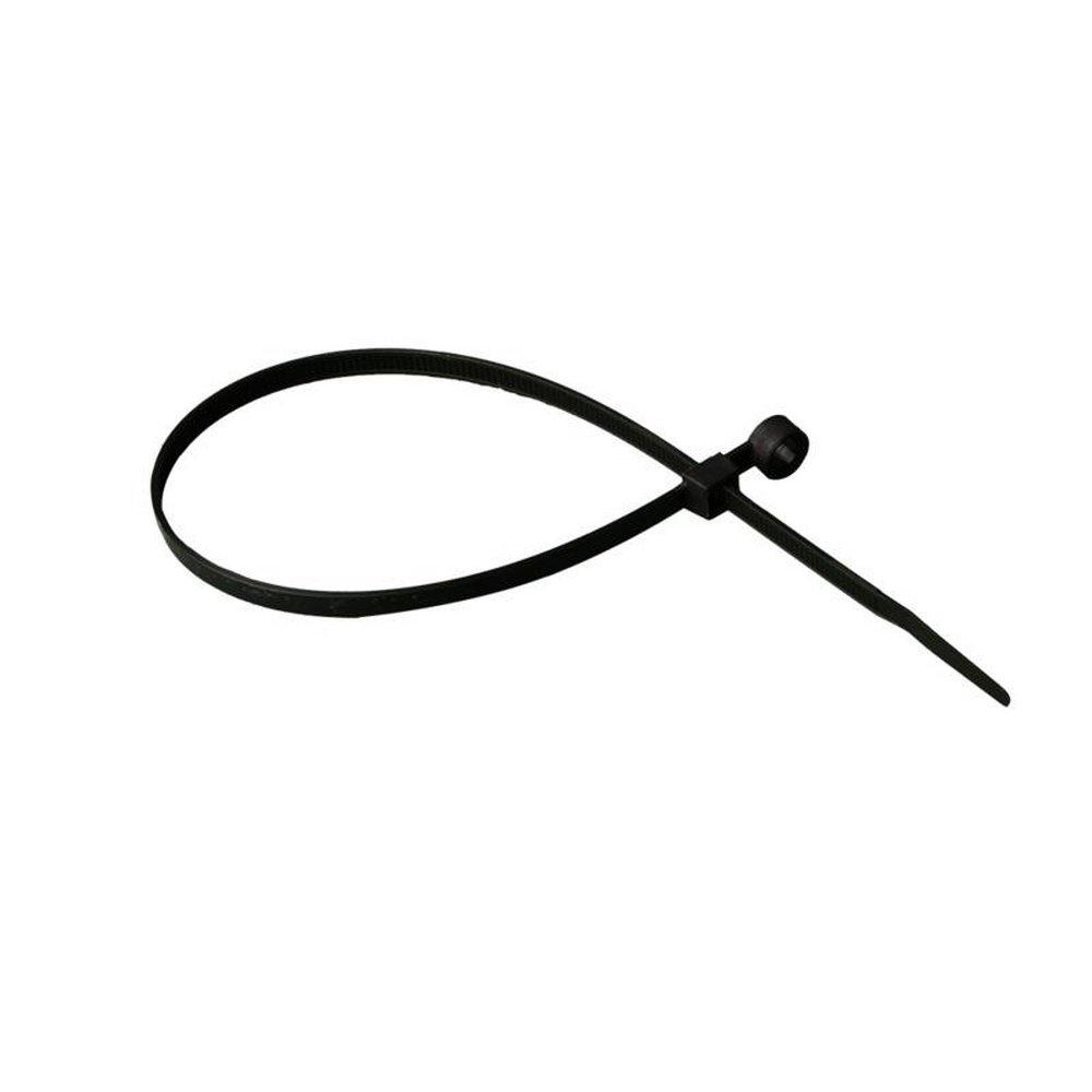 7 in. Nylon Wire Ties with Mounting Hole in Black (Pack of 100) 
