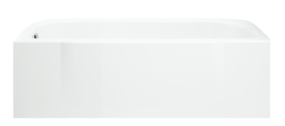 Sterling White 60 x 30 in. Soaker Alcove Bathtub Left Drain 