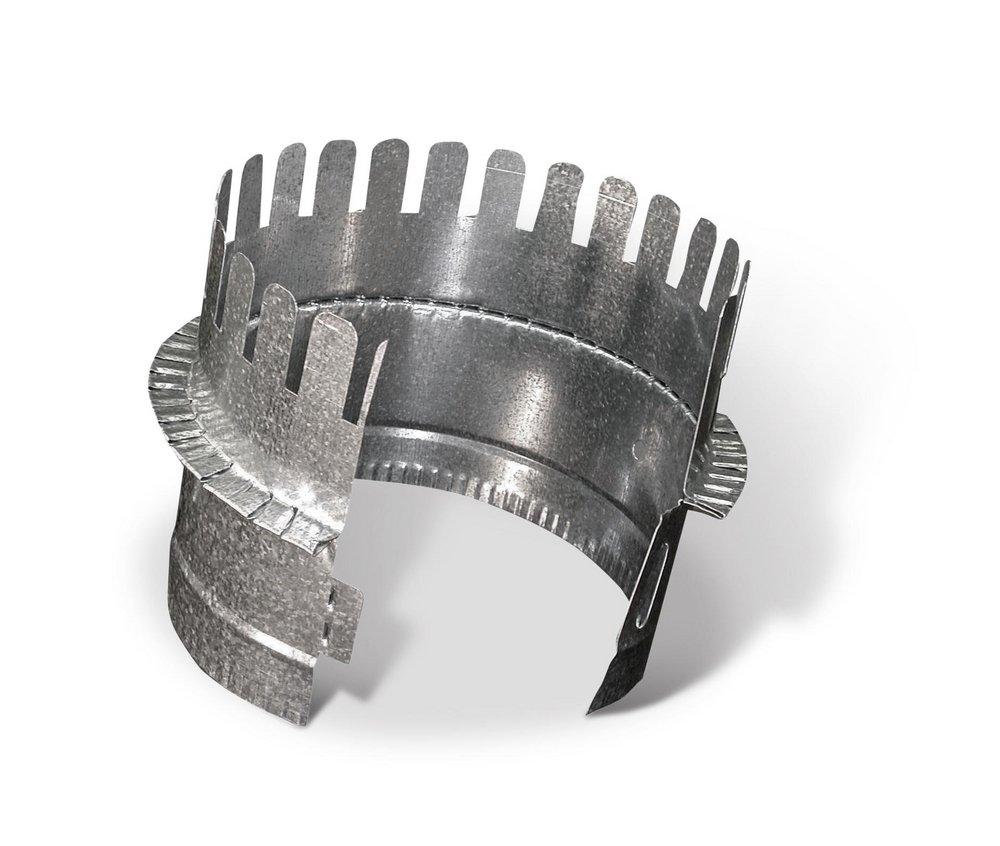 Galvanized Steel Starting Collar in Round Duct 