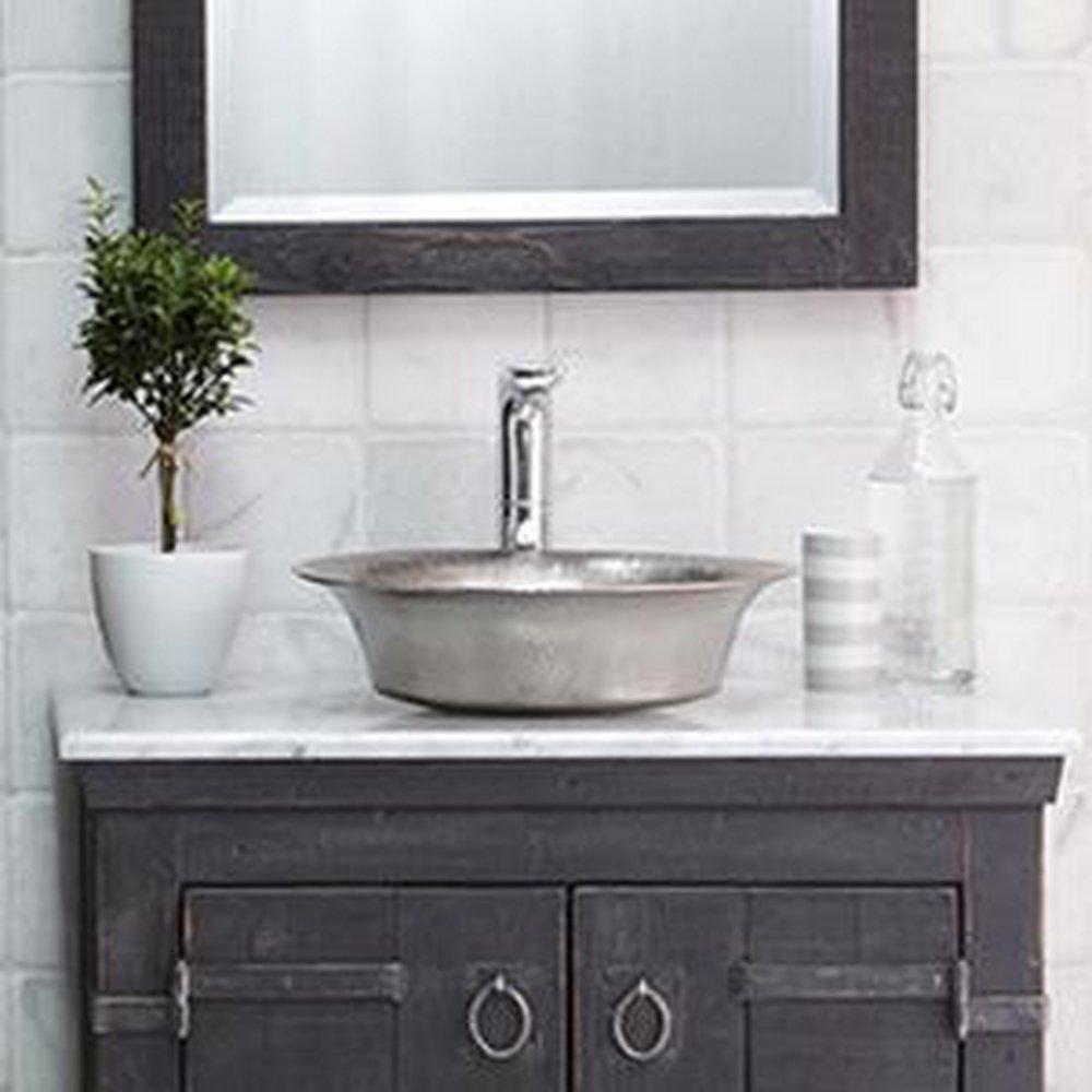 Native Trails Brushed Nickel Vessel Mount Bathroom Sink 