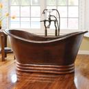Native Trails Antique Copper 60 x 29 in. Freestanding Bathtub with Center-Hand Drain 