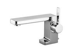 Single Handle Monoblock Bathroom Sink Faucet in Polished Chrome