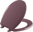Round Closed Front Toilet Seat with Cover in Raspberry Puree