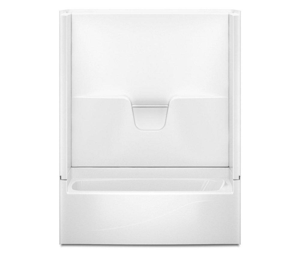 Aquatic White 31-1/4 x 60 in. Tub & Shower Unit with Left Drain 