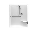 Aquatic White 32-1/4 in. Fiberglass Center Reinforced Plastic Tile Shower 