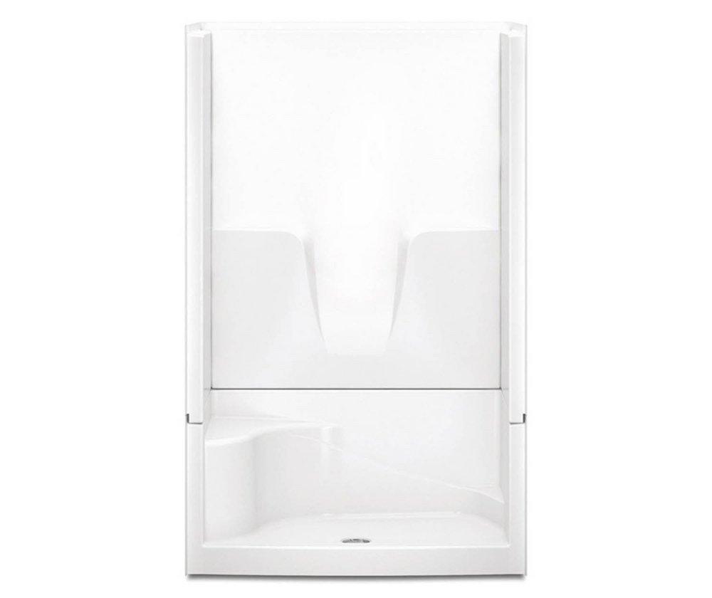 Aquatic White 34 x 48 x 77-1/4 in. Alcove Shower Unit 