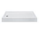 60 in. Rectangle Shower Base in White