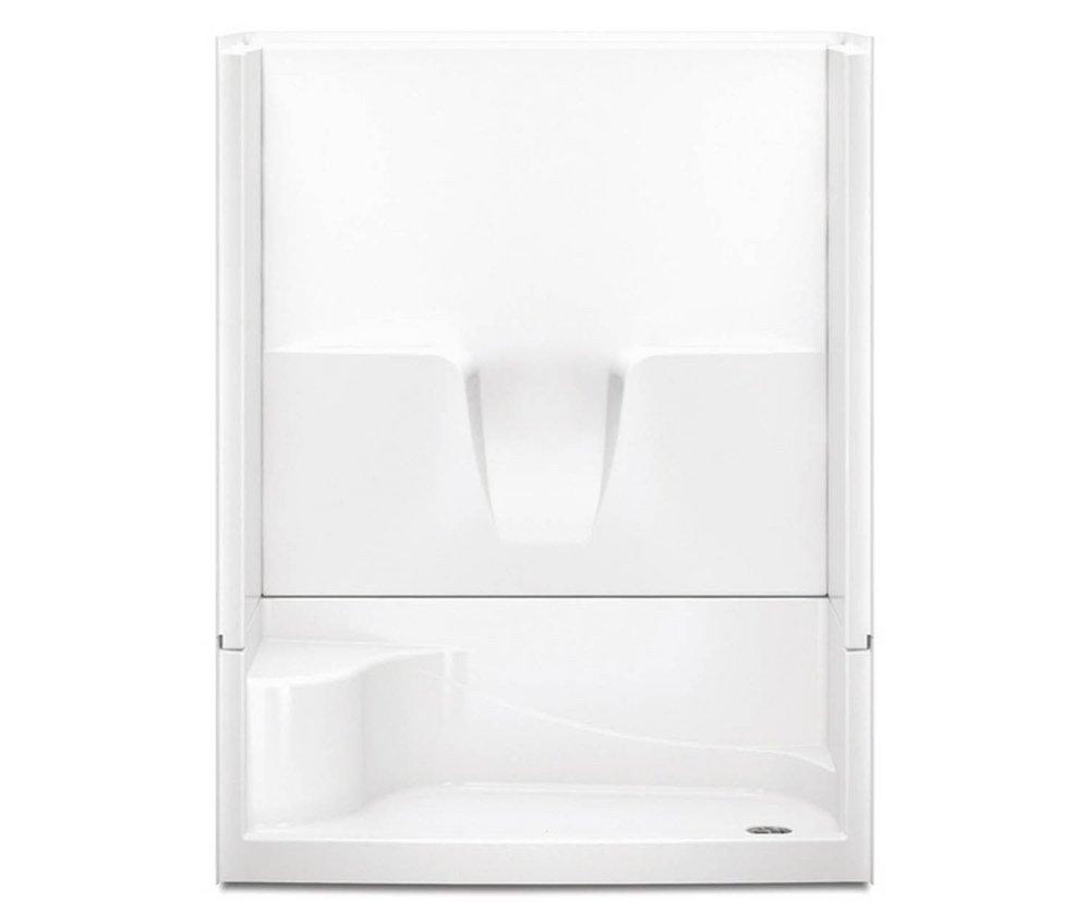 Aquatic White 35-1/4 x 60 x 77-1/4 in. Alcove Shower Unit 
