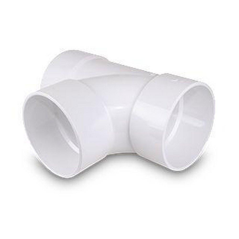 Multi-Fittings Corporation White Hub Straight, DWV and Sanitary Schedule 40 PVC Tee in White 