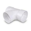 4 in. Hub Straight, DWV and Sanitary Schedule 40 PVC Tee in White