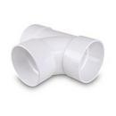 Multi-Fittings Corporation White Hub Straight, DWV and Sanitary Schedule 40 PVC Tee in White 