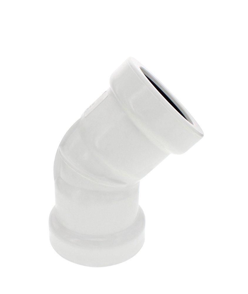 Multi-Fittings Corporation White Gasket IPS Straight PVC 45 Degree Elbow 