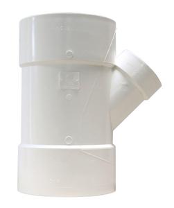 6 x 6 x 4 in. Hub PVC DWV Wye in White