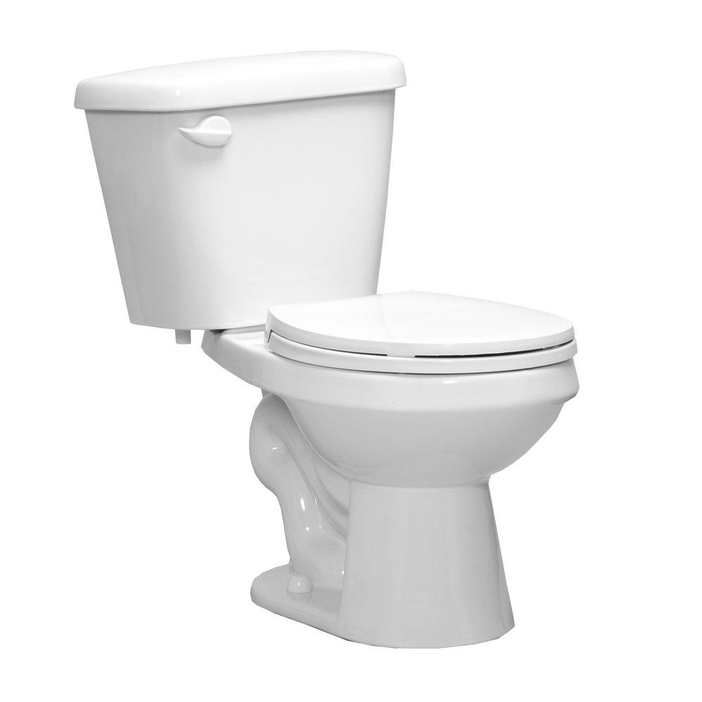 Western Pottery White 1.28 gpf Round Floor Mount Toilet Bowl 