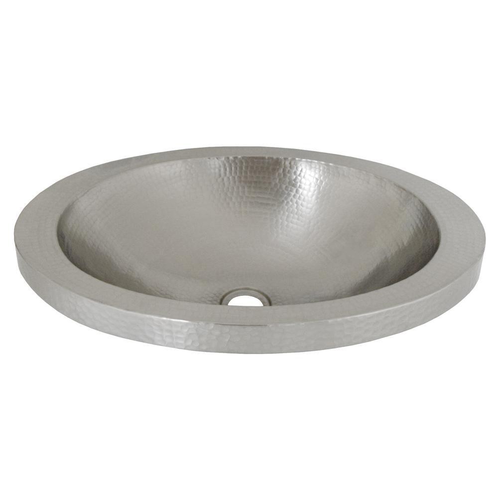 Native Trails Brushed Nickel 21 x 14 in. Copper Lavatory Sink 