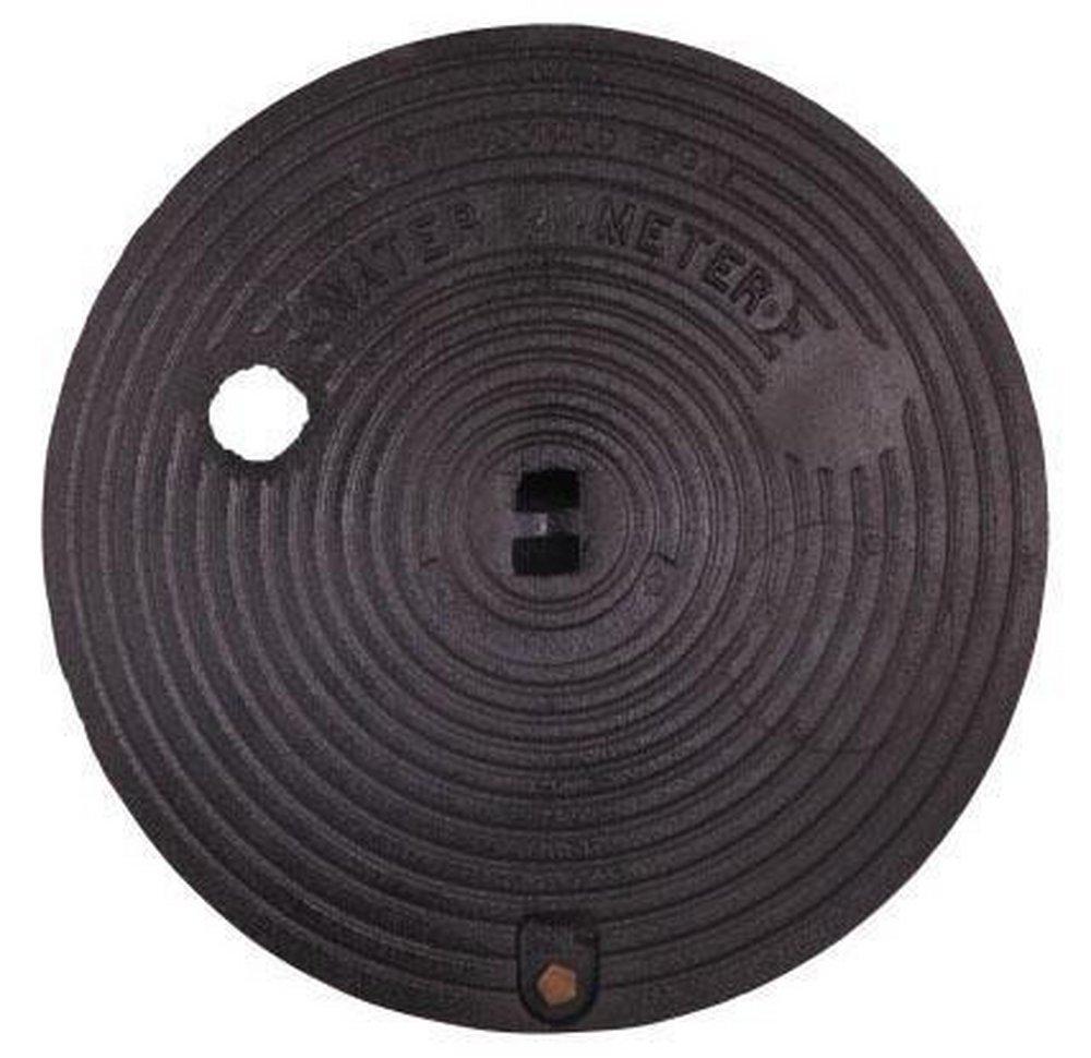 A.Y. McDonald Black Recessed Cover with Oval IPT Tap on Pipe & Plug 