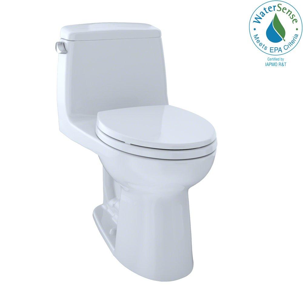 TOTO Cotton 1.28 gpf Elongated Floor Mount One Piece Toilet 