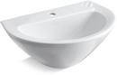 19-3/4 x 14 in. D-shaped Pedestal Bathroom Sink in White