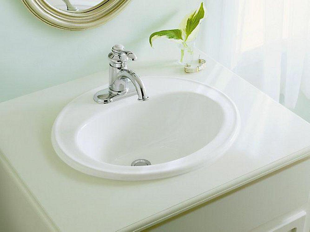 KOHLER White Drop-in Basin 
