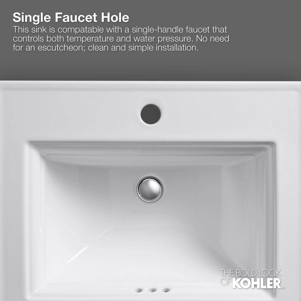 KOHLER White Drop-in Basin 