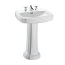 TOTO 25 X 20 Three Hole 8 Center Vitreous China Pedestal Lavatory Combination 