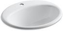 KOHLER White Drop-in Basin 