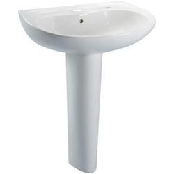 26 x 22 in. One Hole Pedestal Bathroom Sink in Cotton