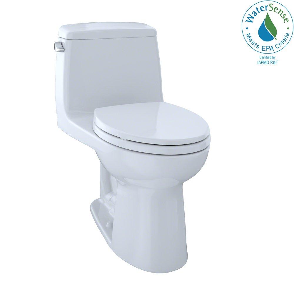 TOTO Cotton 1.28 gpf Elongated Floor Mount One Piece Toilet 