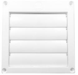 4 x 5-1/2 in. Louvered Hood in White