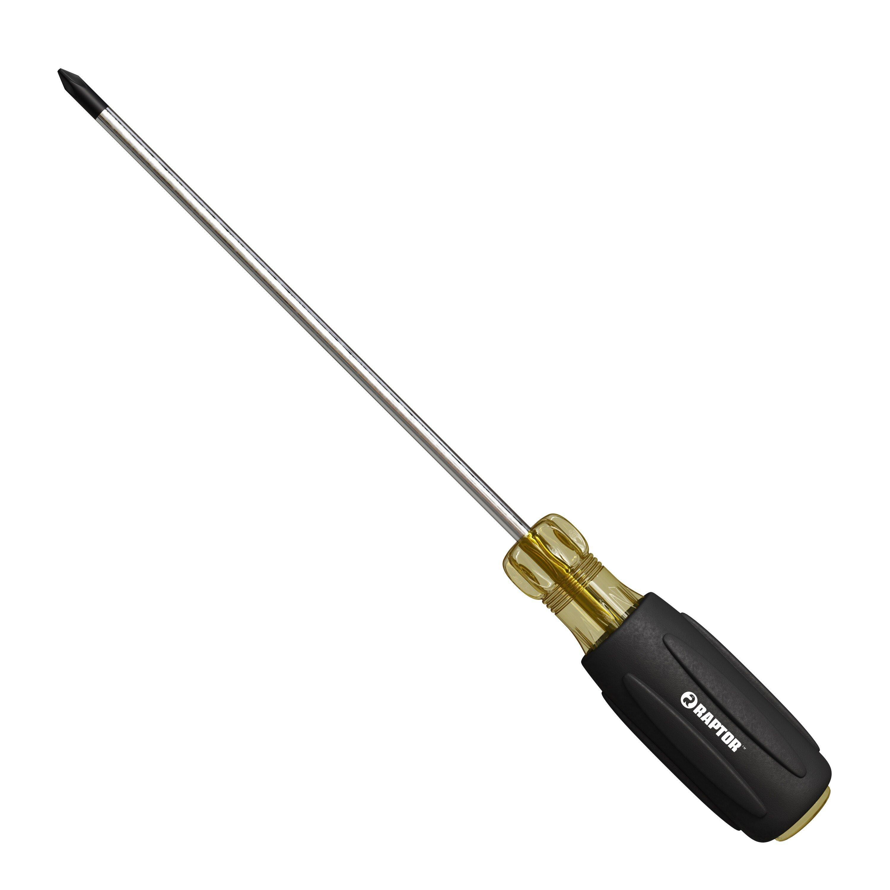 RAPTOR&reg; Black Manual Non Magnetic Slotted Phillips 1 Piece Screwdriver 