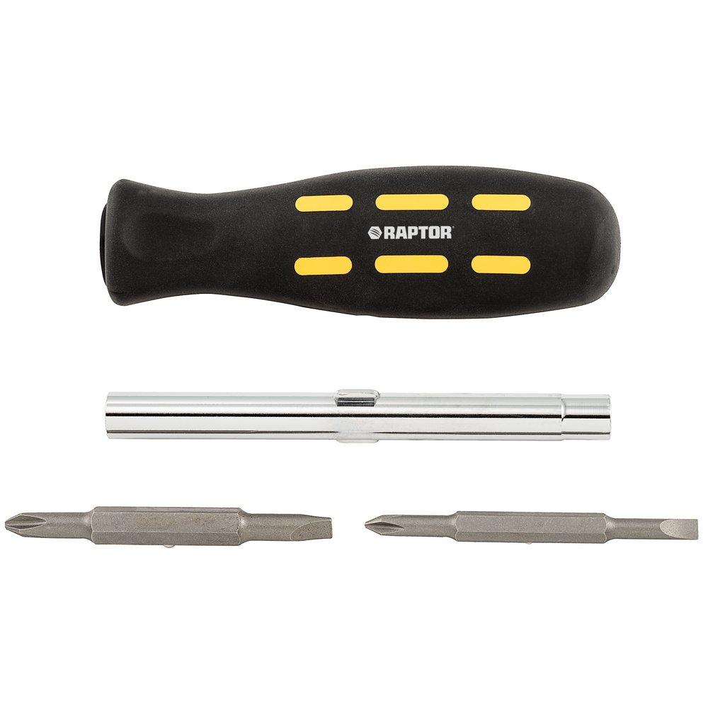RAPTOR&reg; Black Manual Phillips 6 Piece Screwdriver 