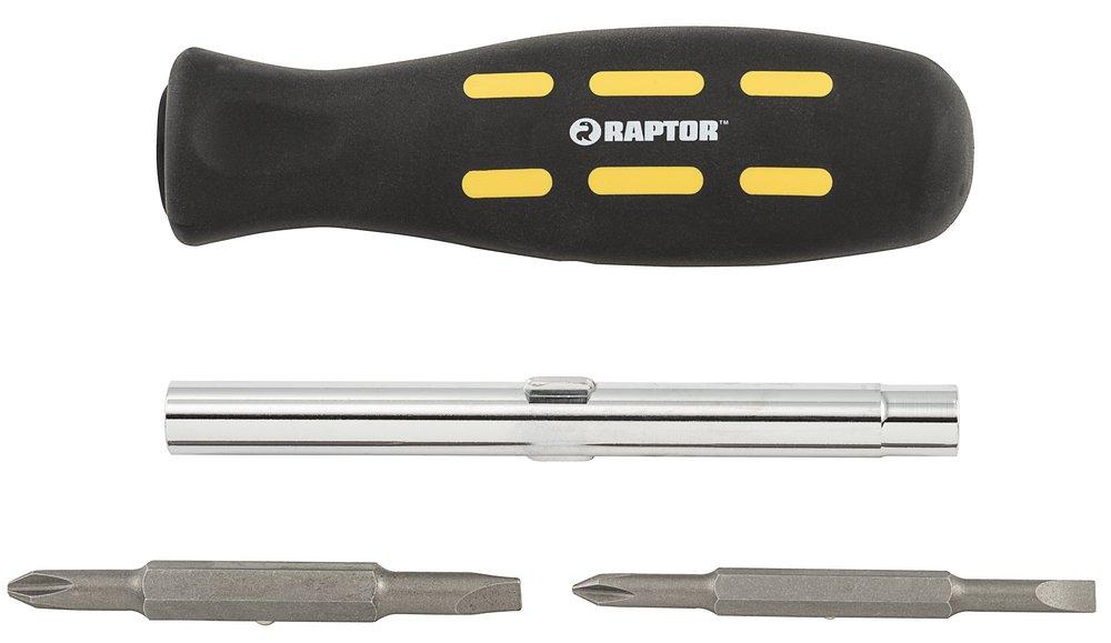 RAPTOR&reg; Black Manual Phillips 6 Piece Screwdriver 