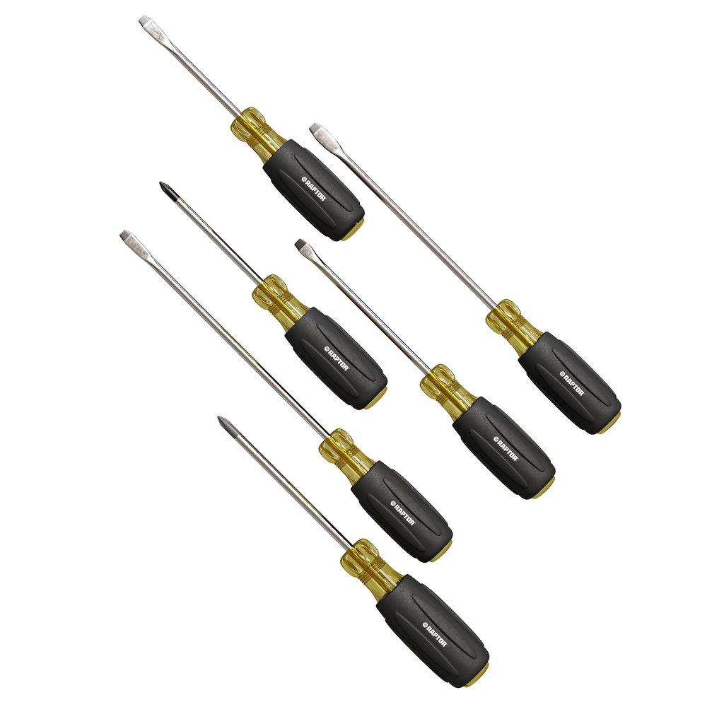 RAPTOR® Black Manual 6-Piece Screwdriver 