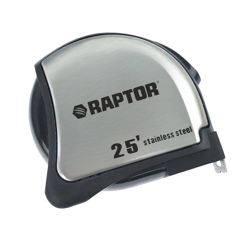 RAPTOR® Stainless Steel Tape Measure Stainless Steel Casing 